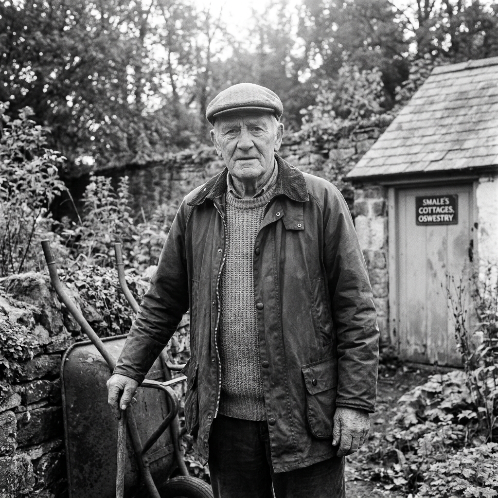 Bert, 79, in the walled garden.
